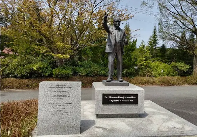 Dr Ambedkar statue in koyasan University japan