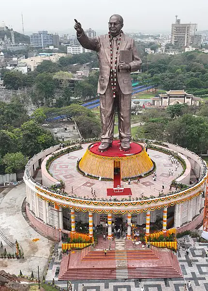Dr Ambedkar statue in Hyderabad in Marathi