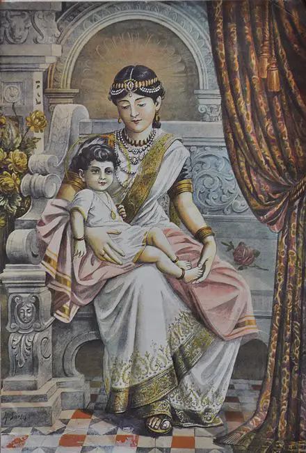 Prince Siddhartha (Buddha) with Mahaprajapati Gautami