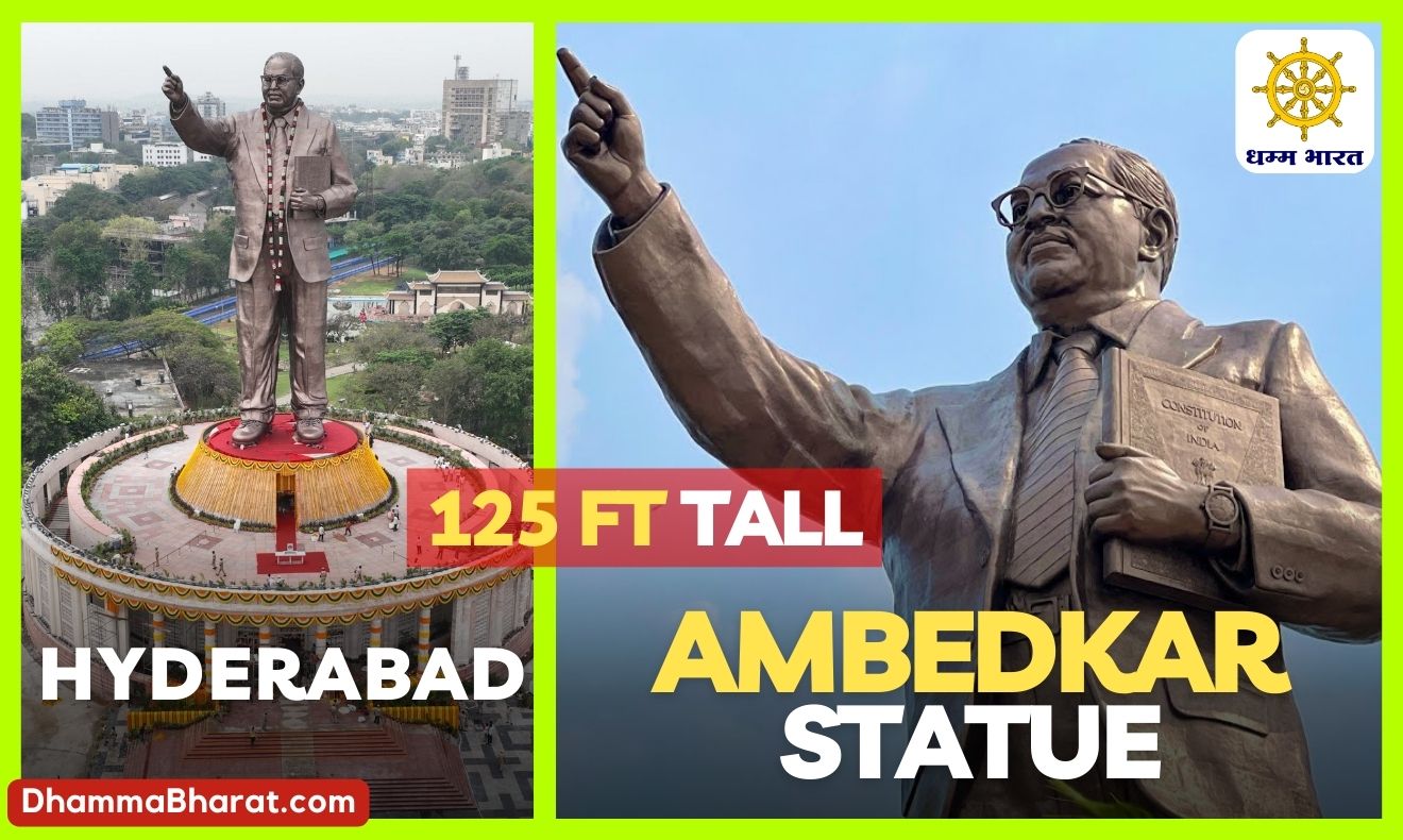 125 ft-tall Ambedkar statue in Hyderabad
