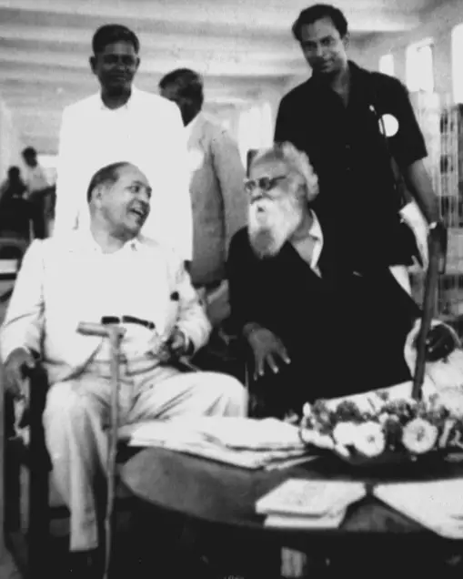 Ambedkar and Periyar in Rangoon in 1954