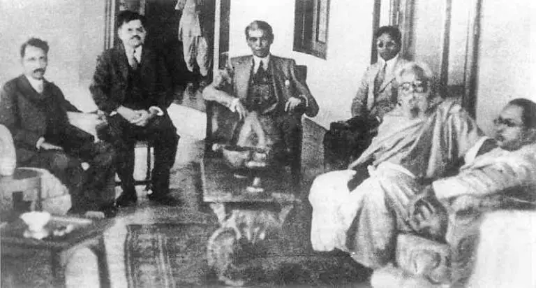Jinna, Periyar, Dr Ambedkar and others in 1940 in Bombay