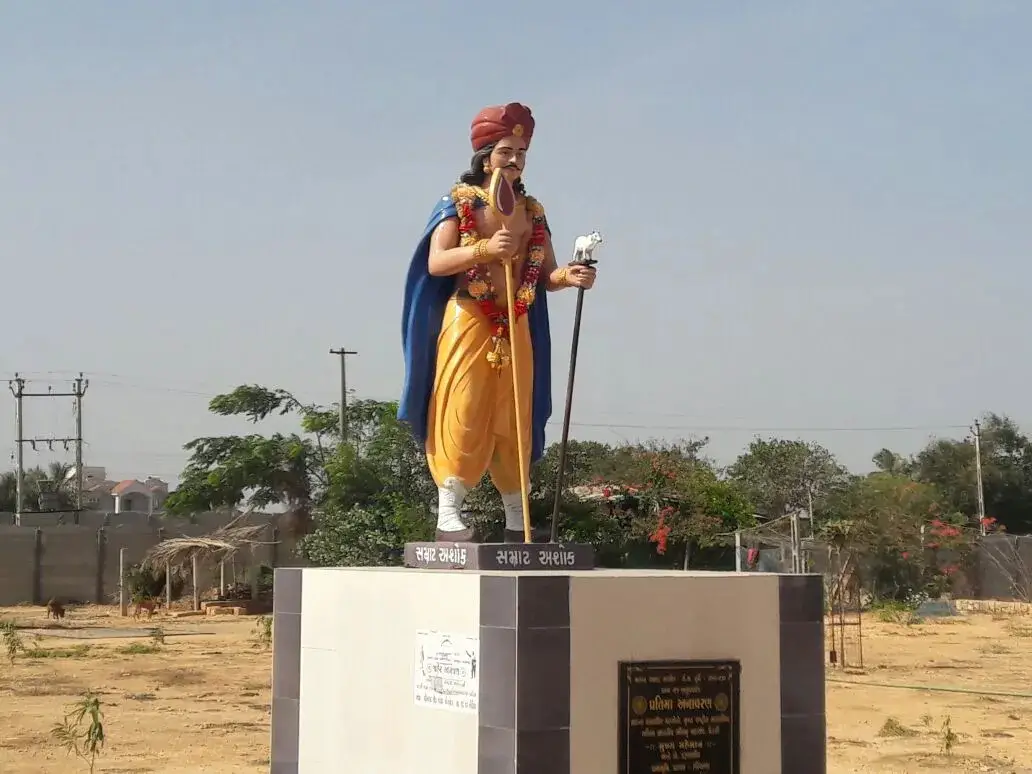 Statue of Emperor Ashoka in Porbandar, Gujarat